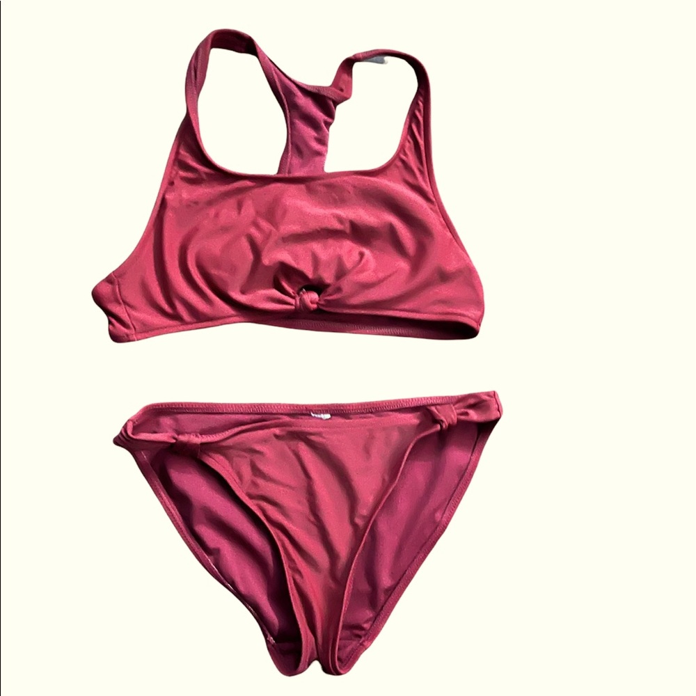 COPY - Maroon small kids swimsuit bikini